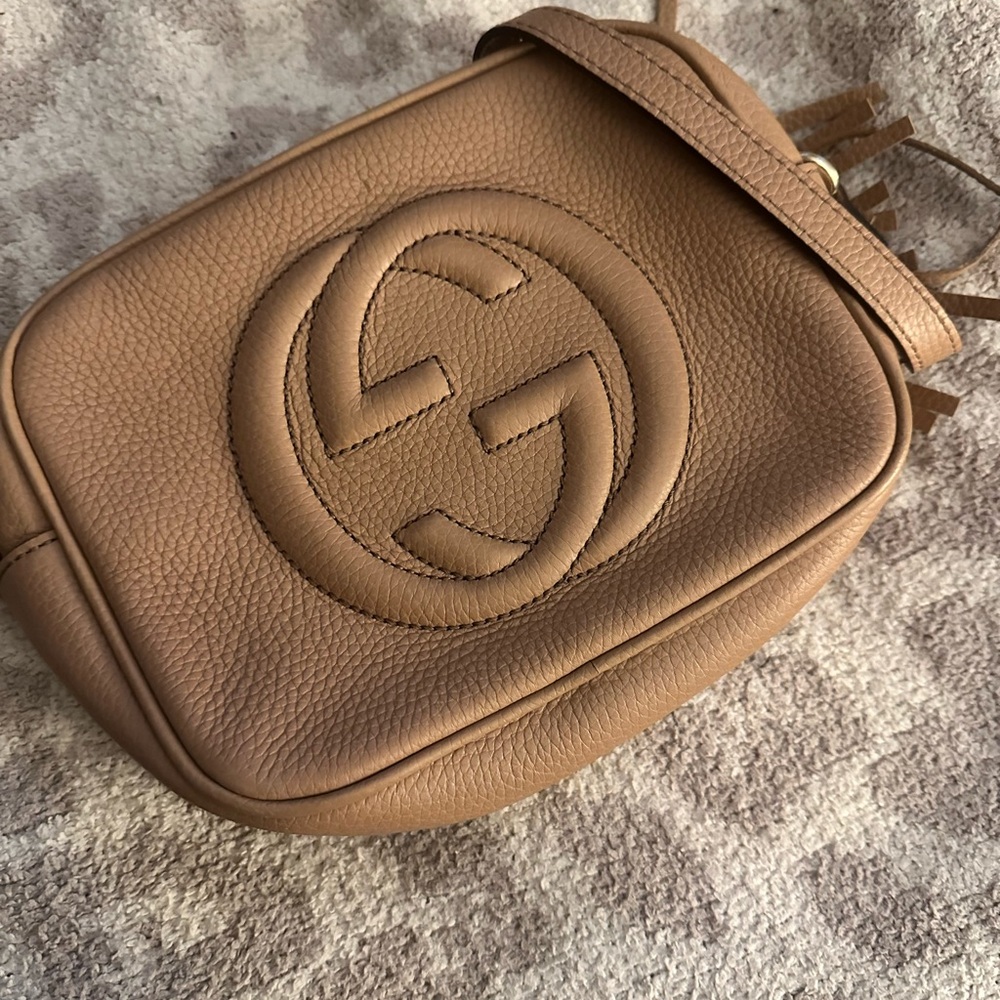 Gucci Tan Soho Disco Leather Crossbody Bag